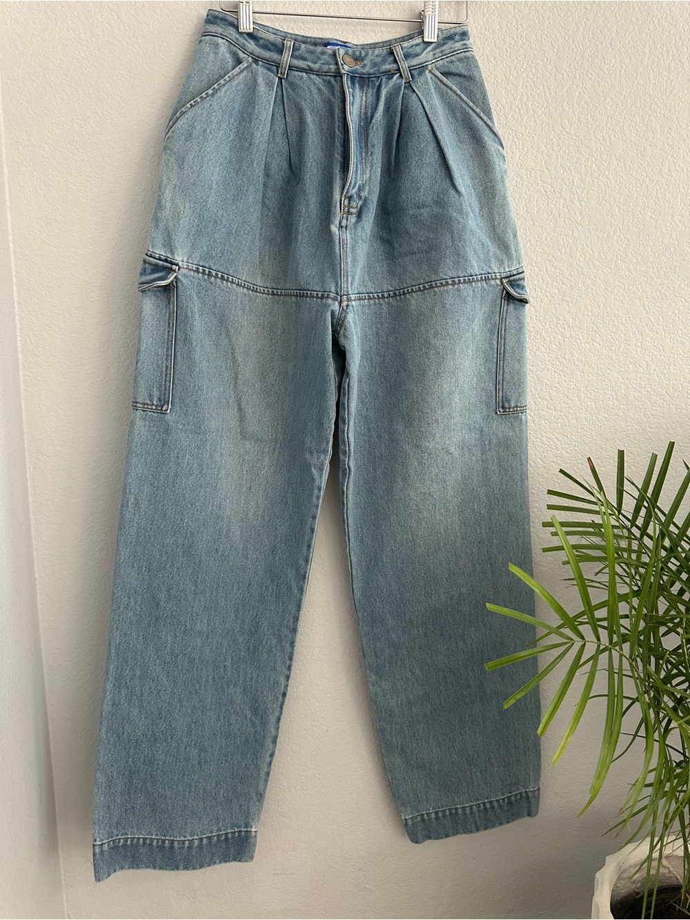 LHD Ventilo Denim Cargo Jeans High Rise Wide Leg Size 0